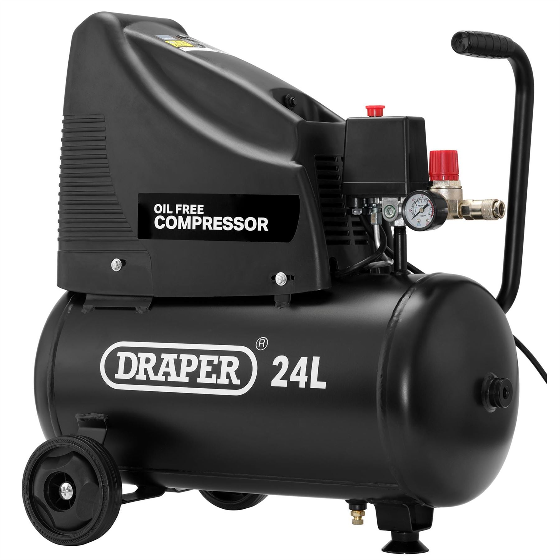 Draper 90126 230V Oil-Free Compressor and Air Tool Kit 24L Draper
