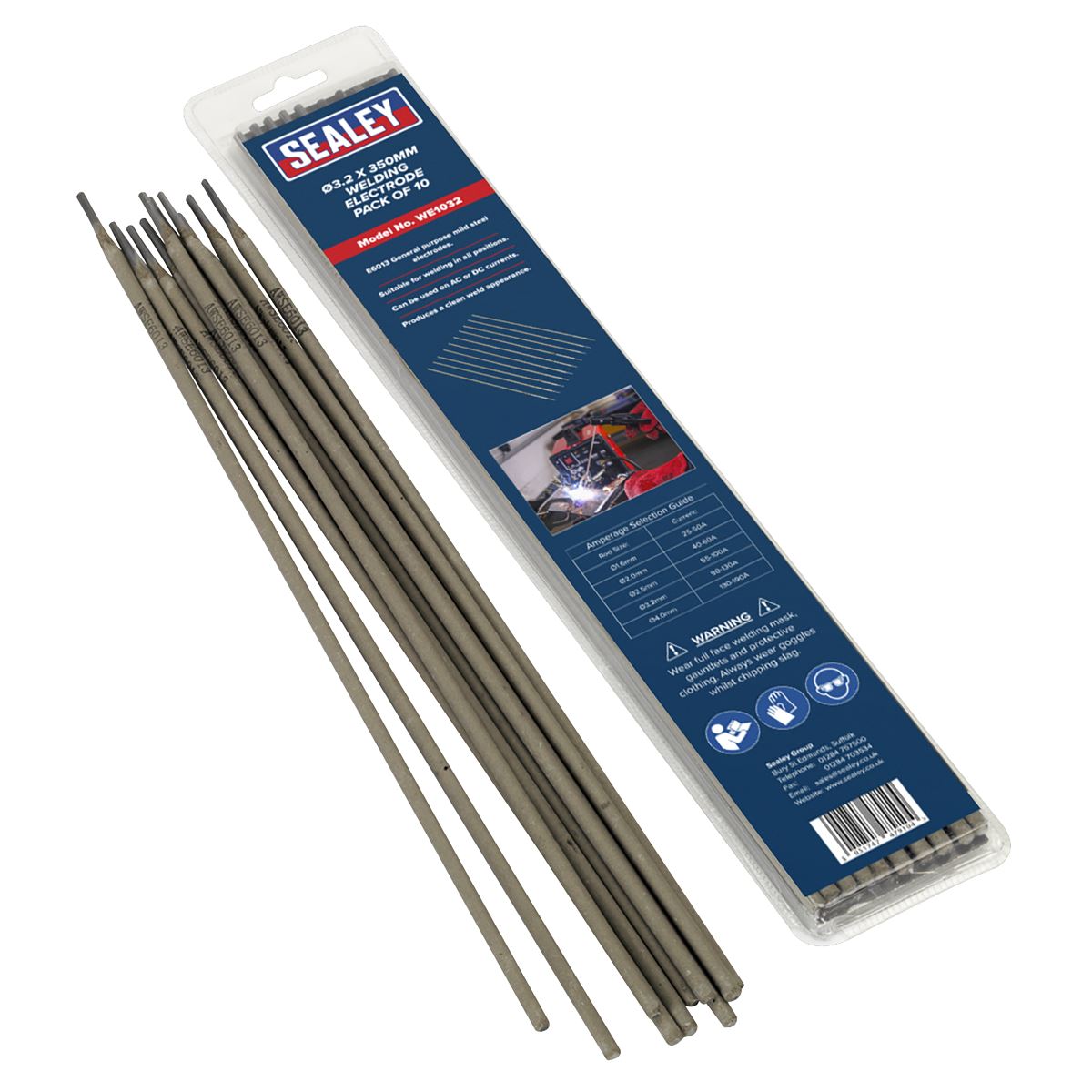 Sealey WE1032 Welding Electrode Ø3.2 x 350mm Pack of 10 Sealey