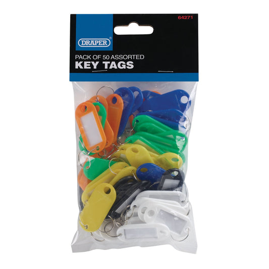 Draper 64271 Assorted Key Tags Pack of 50 Draper