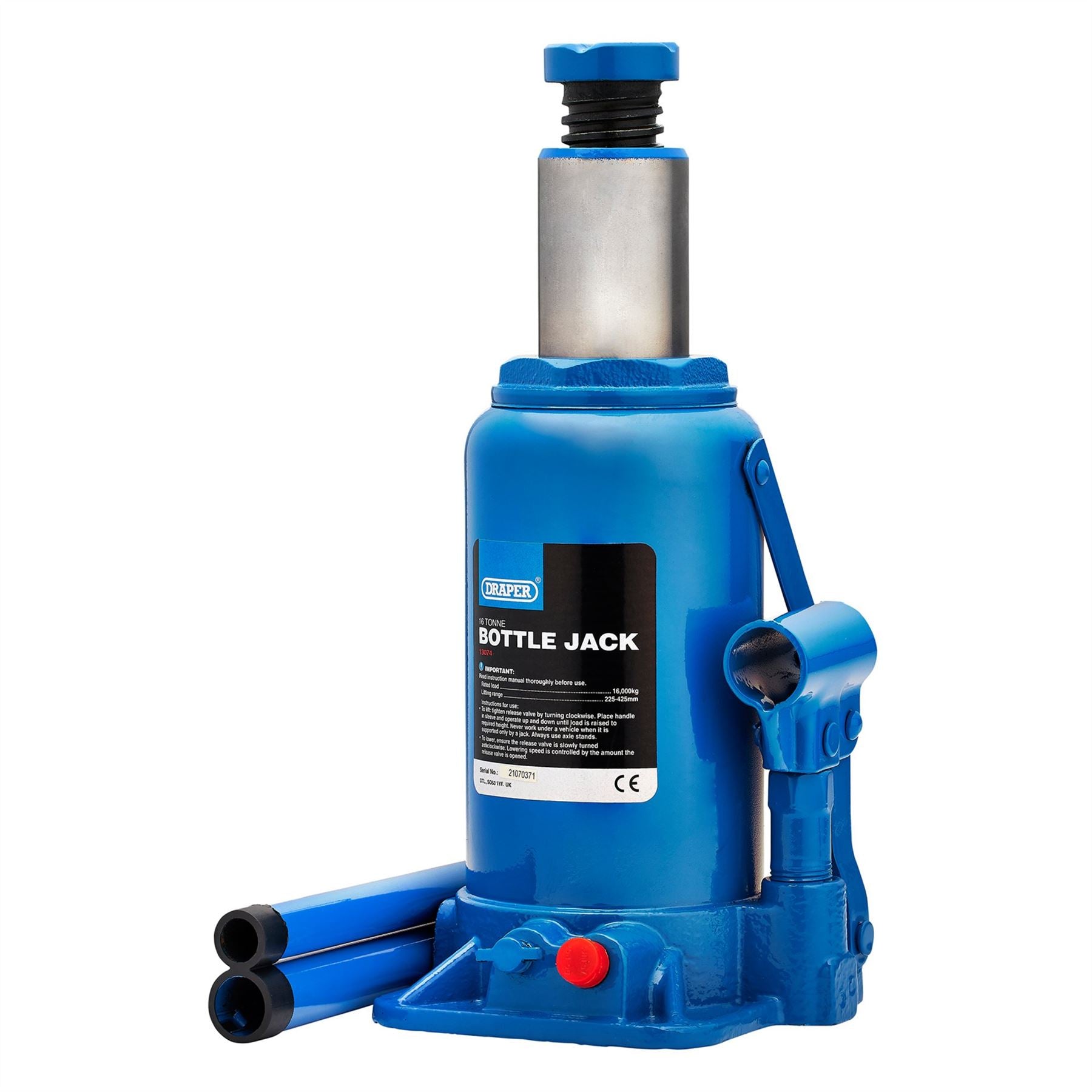 Draper 13074 Hydraulic Bottle Jack 16 Tonne Draper
