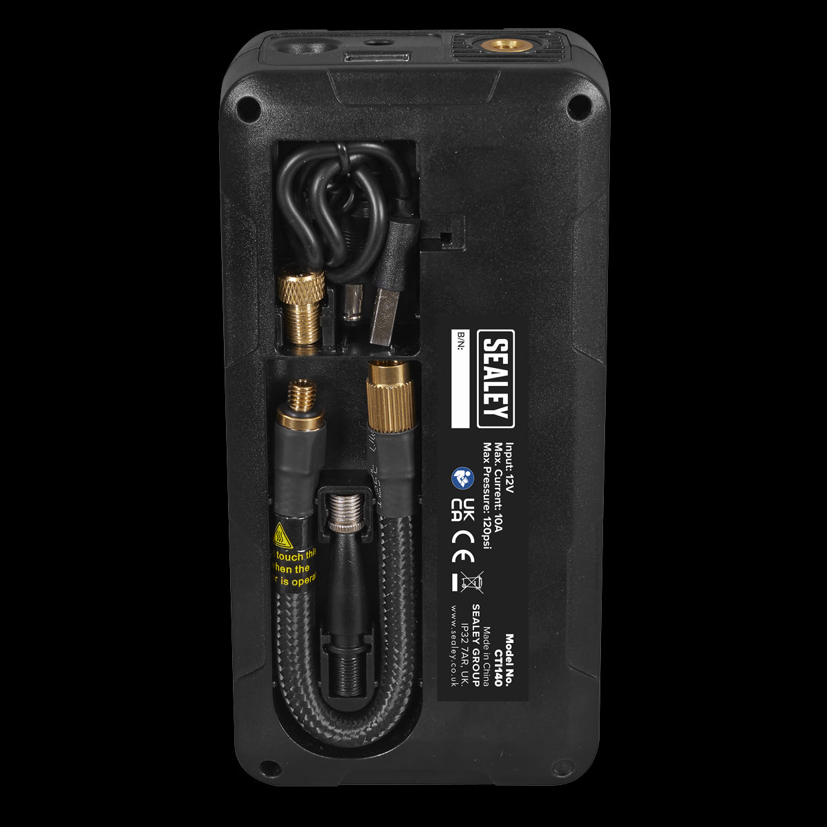 Sealey CTI140 Tyre Inflator & Power Bank with Worklight Rechargeable 12V Sealey