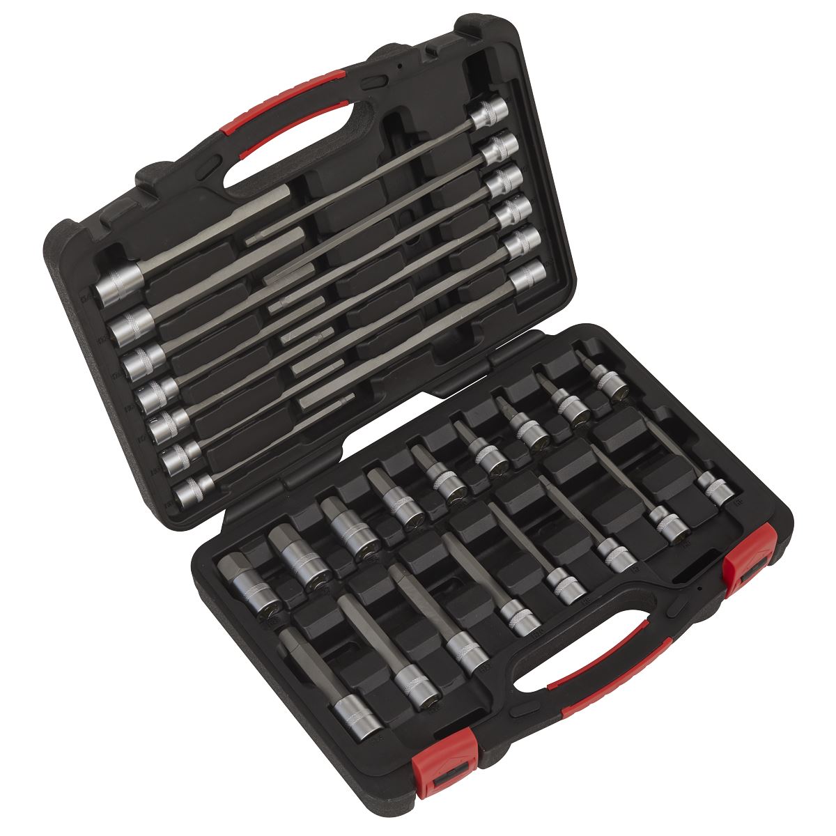 Sealey AK89000 Hex Socket Bit Set 30pc 3/8"Sq Drive - Premier Platinum Sealey