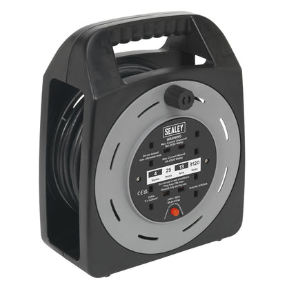 Sealey BCR25CB Cable Reel Box Type 25m 4 x 230V 1.25mm² Thermal Trip Sealey