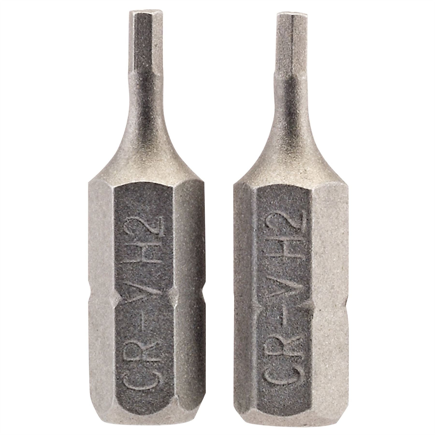 Draper 63945 Hexagonal Insert Bit 2mm 1/4" Hex 25mm Long Pack of 2 Draper