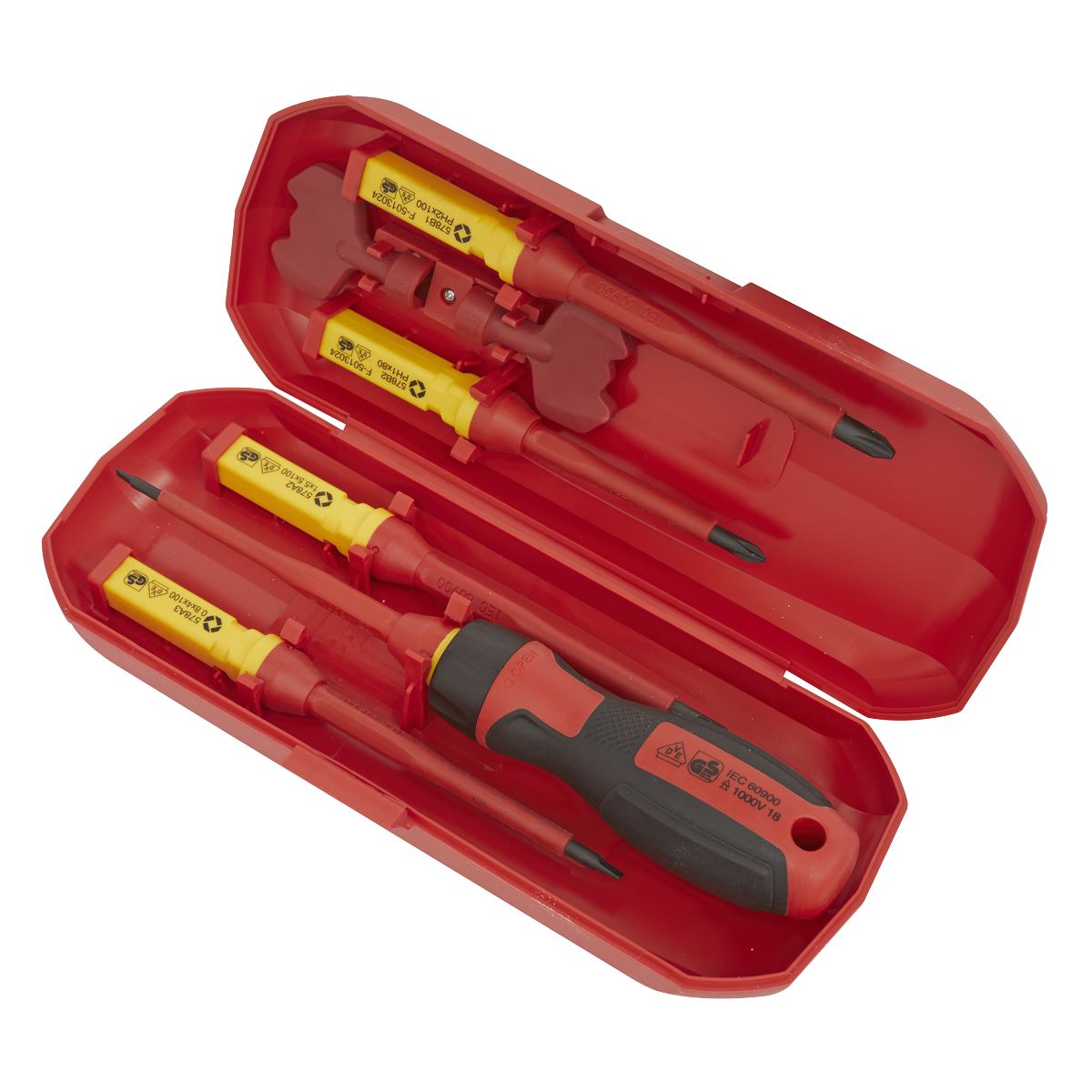Sealey AK61280 Screwdriver Set Interchangeable 8pc - VDE Approved Sealey