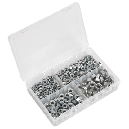 Sealey AB029SN Steel Nut Assortment 320pc 1/4"-1/2"UNF Sealey