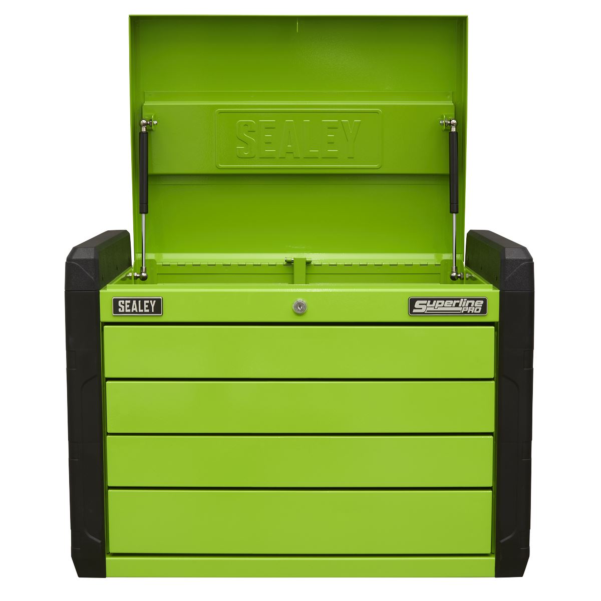 Sealey APPD4G 4 Drawer Push-to-Open Topchest with Ball-Bearing Slides - Green Sealey