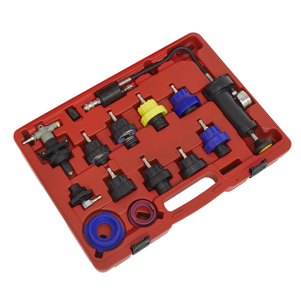 Sealey VS0014 Cooling System Pressure Test Kit 13pc Sealey