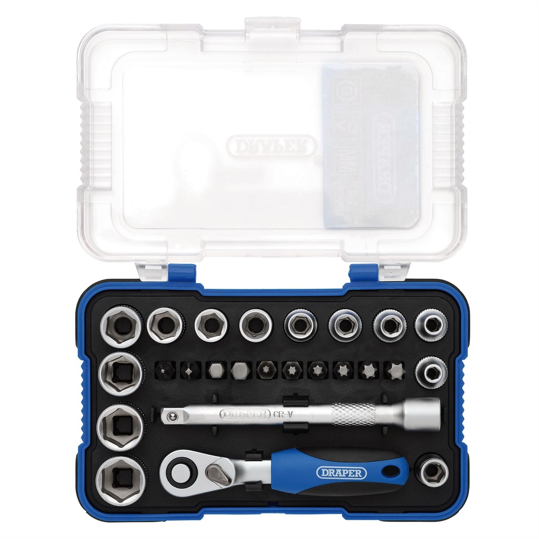 Draper 16354 Metric Socket Set 1/4" Sq. Dr. 25 Piece Draper