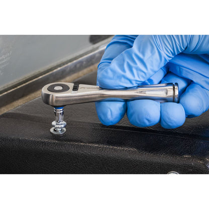 Sealey AK6962 Bit Driver Ratchet Micro 1/4"Hex Stainless Steel Sealey