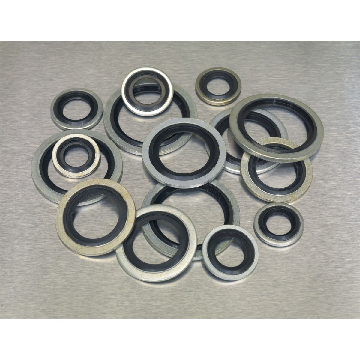Sealey AB010DS Bonded Seal (Dowty Seal) Assortment 88pc - Metric Sealey