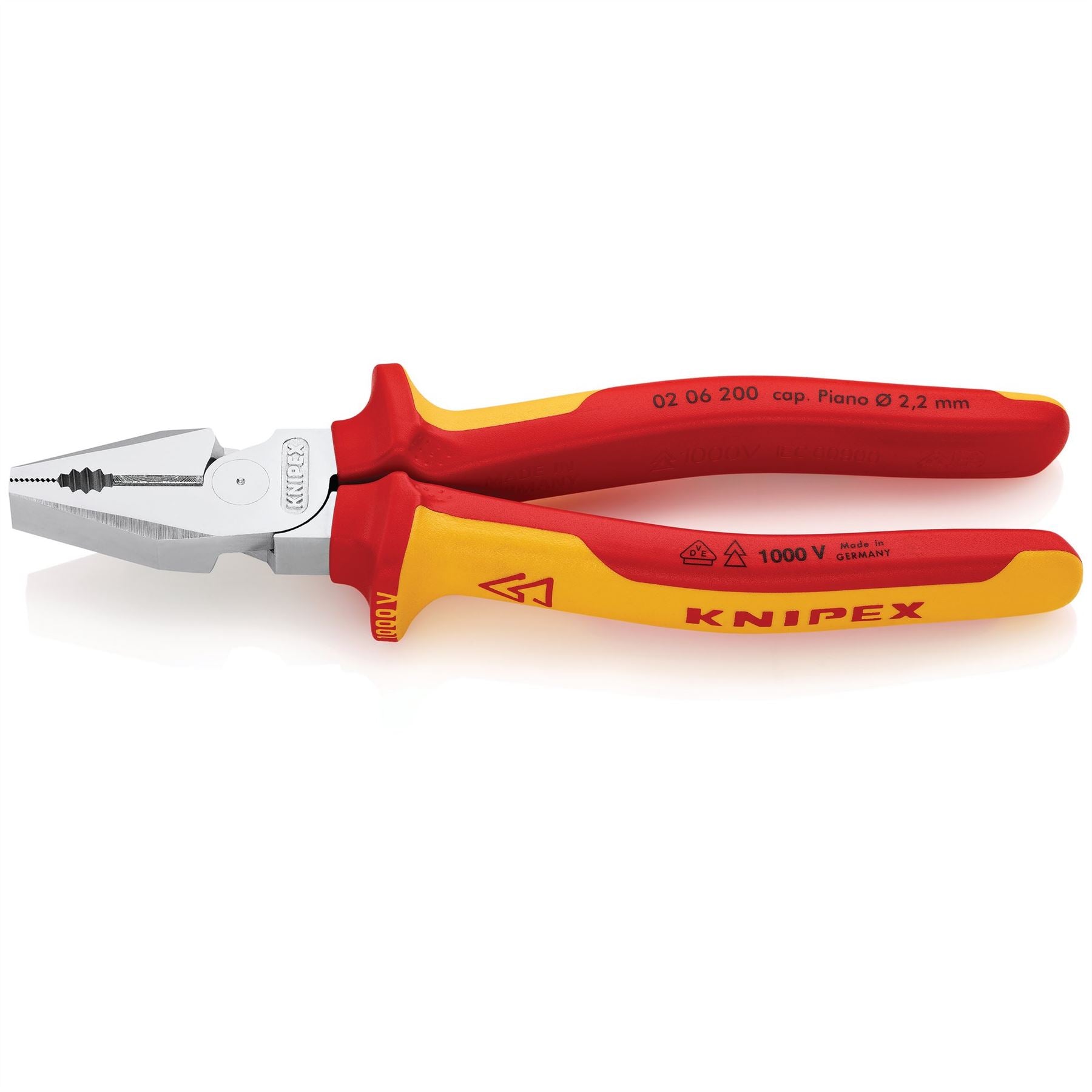 Knipex 59818 02 06 200 VDE High Leverage Combination Pliers 200mm Knipex