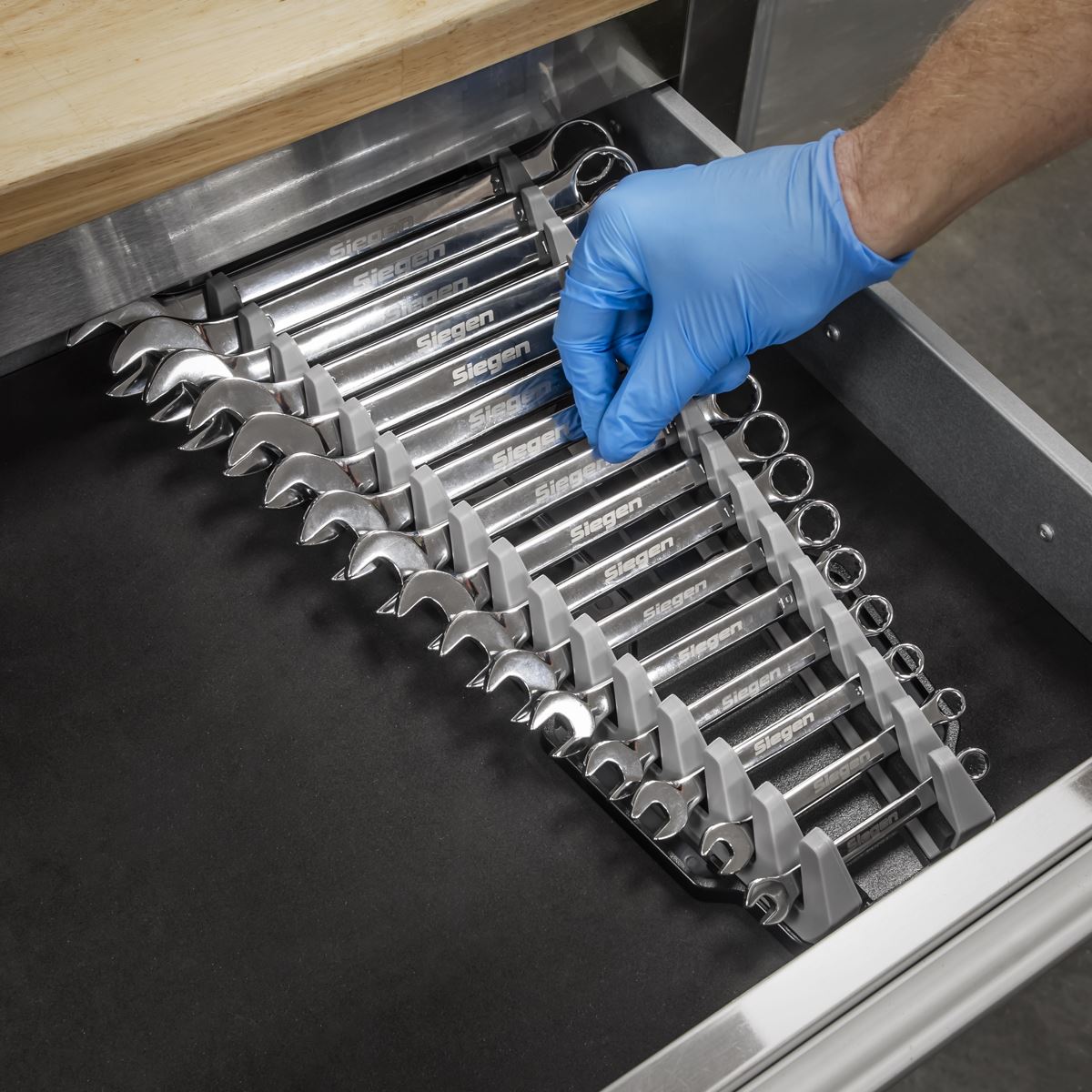 Sealey WR11 Reversible Spanner Rack 16pc Sealey