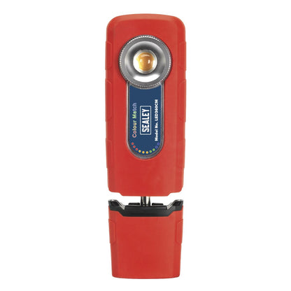 Sealey LED360CM 360° Rechargeable Inspection Light 5W COB LED Colour Match CRI 96 - 3-Colour Sealey