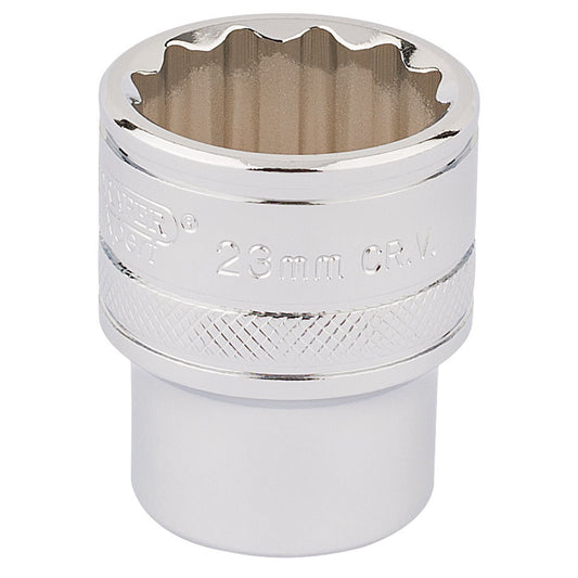 Draper 33370 HI-TORQ® 12 Point Socket 1/2" Sq. Dr. 23mm Draper