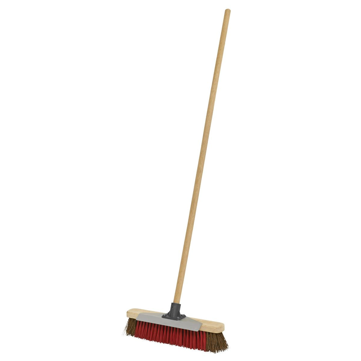 Sealey BM16SC Heavy-Duty Stiff/Hard Bristle Broom with Scraper 16"(405mm) Sealey