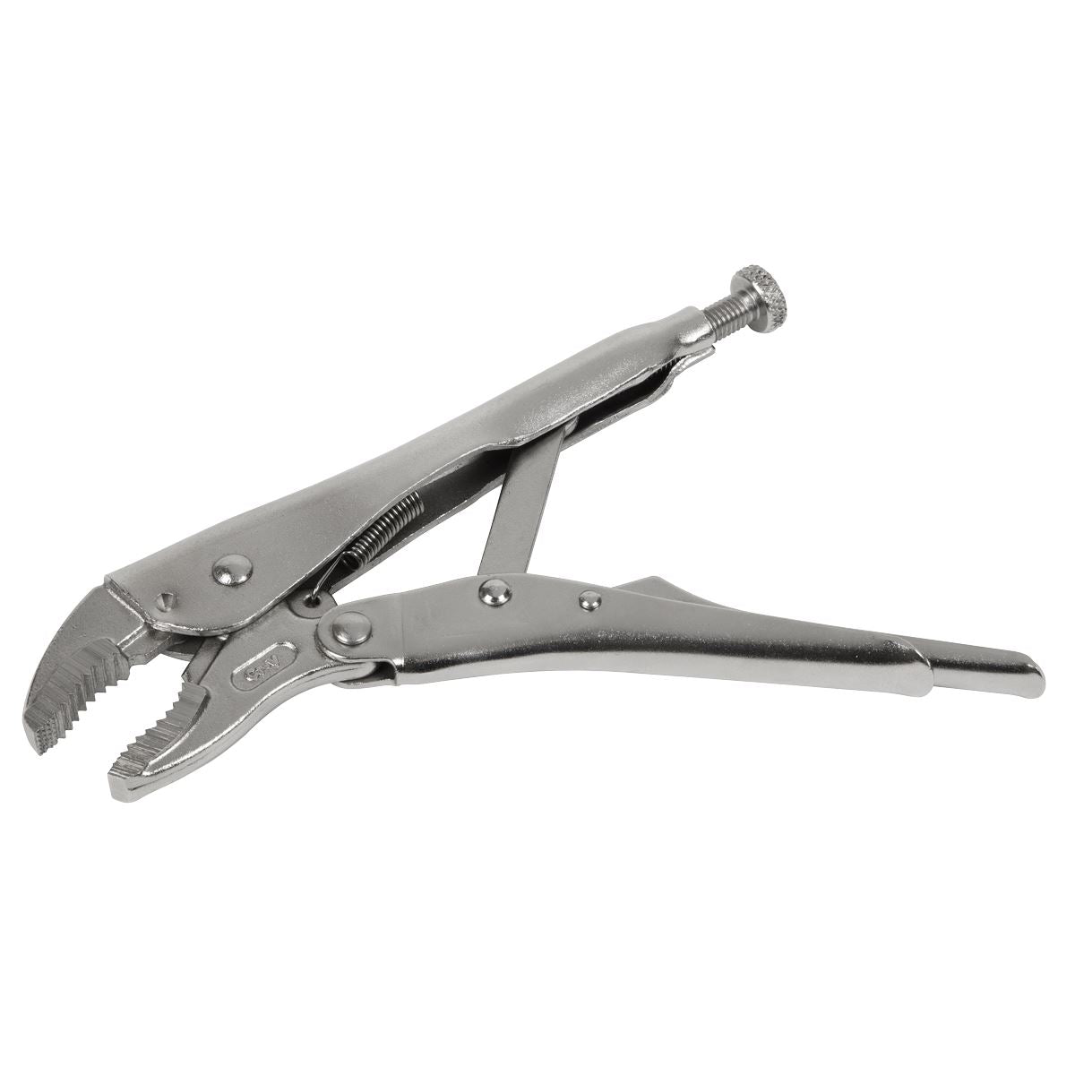 Sealey AK6820 Locking Pliers Curved Jaws 185mm 0-38mm Capacity Sealey