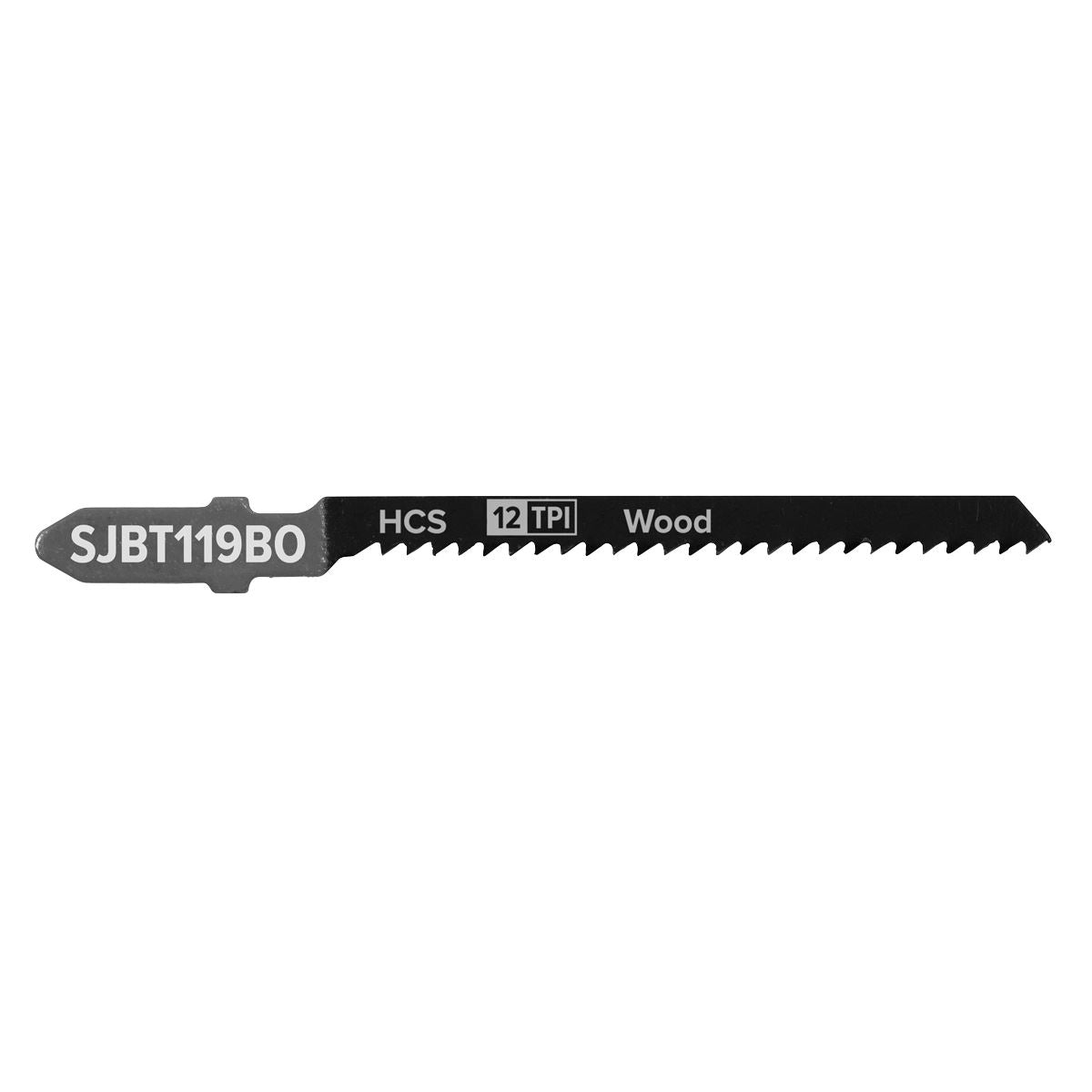 Sealey SJBT119BO Jigsaw Blade General Wood 75mm 12tpi - Pack of 5 Sealey