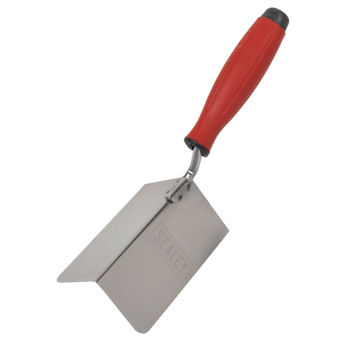 Sealey T1803 Stainless Steel External Corner Trowel - Rubber Handle - 120 x 60mm Sealey