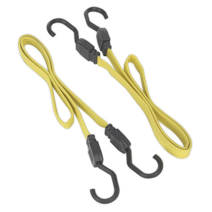 Sealey BCS18 Flat Bungee Cord Set 2pc 910mm Sealey