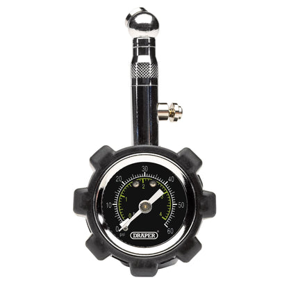 Draper 91365 Tyre Pressure Gauge TPGP 0 - 60psi 0 - 4 bar Draper
