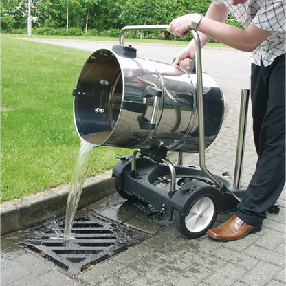 Sealey PC477 Vacuum Cleaner Industrial Wet & Dry 77L Stainless Steel Drum with Swivel Emptying 2400W Sealey