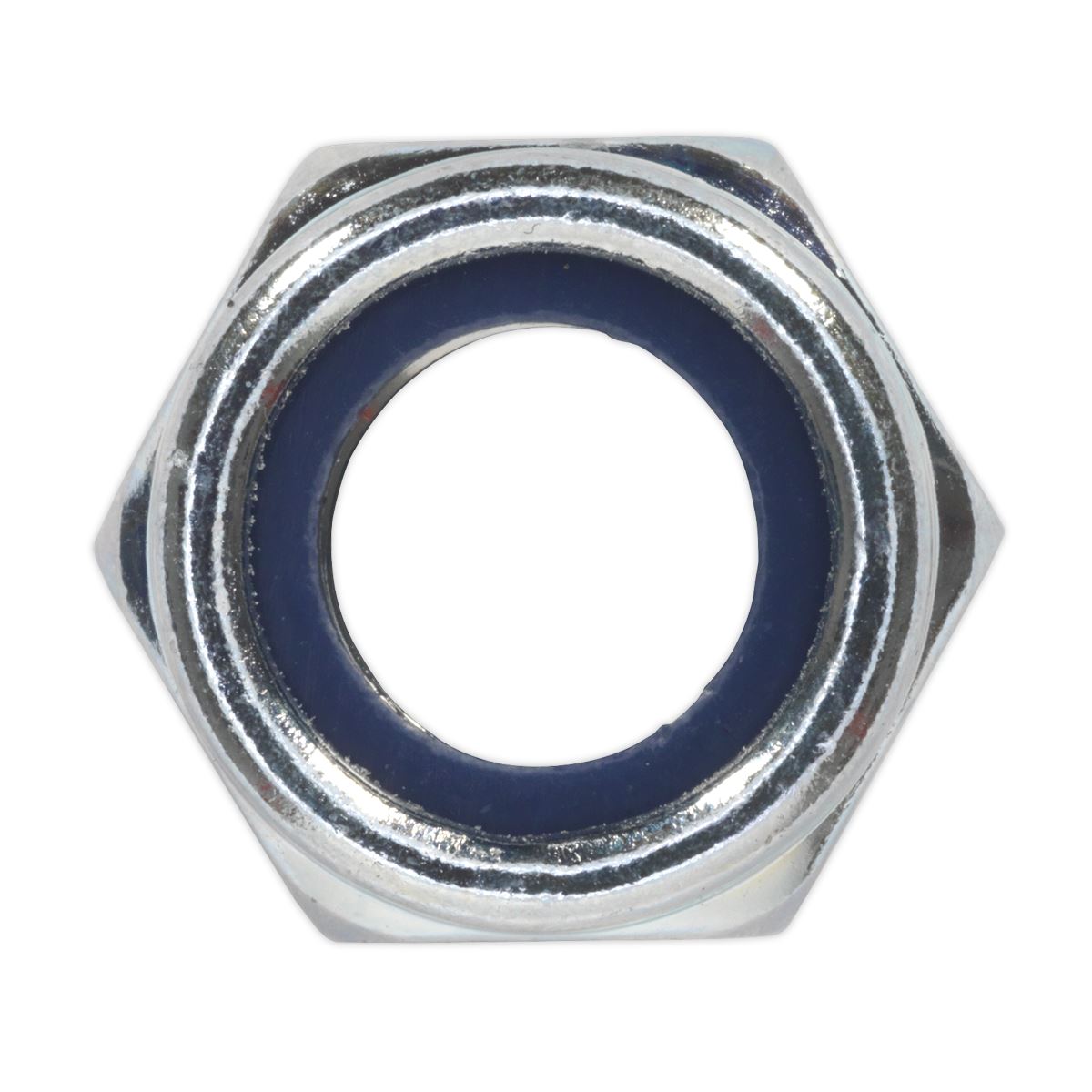 Sealey NLN12 Nylon Locknut M12 Zinc Pack of 25 Sealey