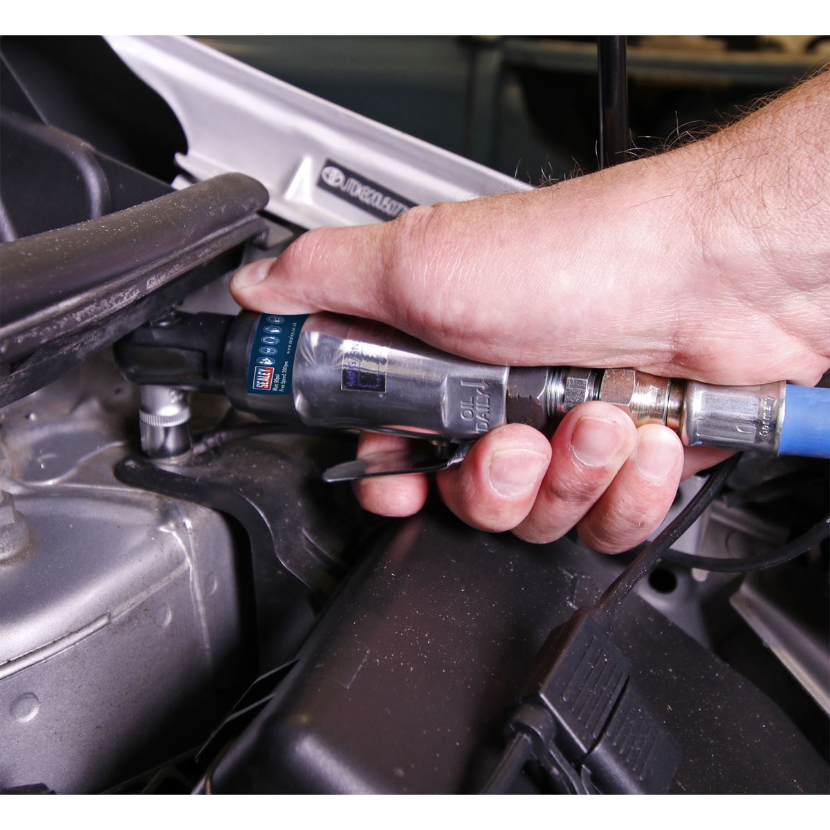 Sealey SA230 Air Ratchet Wrench 1/4"Sq Drive Super Stubby Sealey