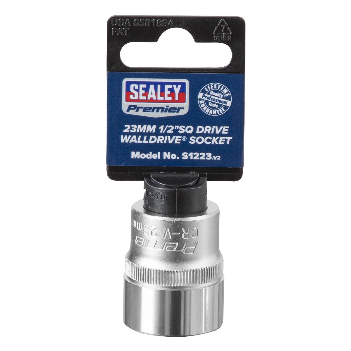 Sealey S1223 WallDrive® Socket 23mm 1/2"Sq Drive Sealey