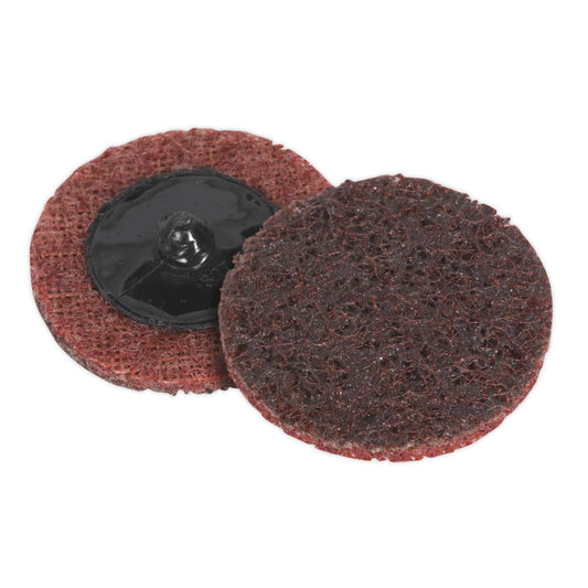 Sealey PTCQC50M Quick-Change Preparation Pad Ø50mm Medium Pack of 10 Sealey