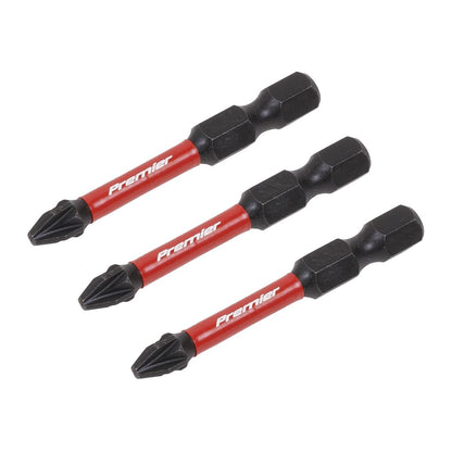 Sealey AK8233 Pozi #2 Impact Power Tool Bits 50mm - 3pc Sealey