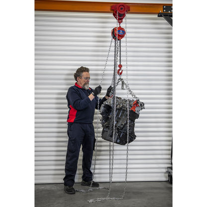 Sealey SG1000KITG Portable Adjustable Gantry Crane with Geared Trolley Combo 1 Tonne Sealey