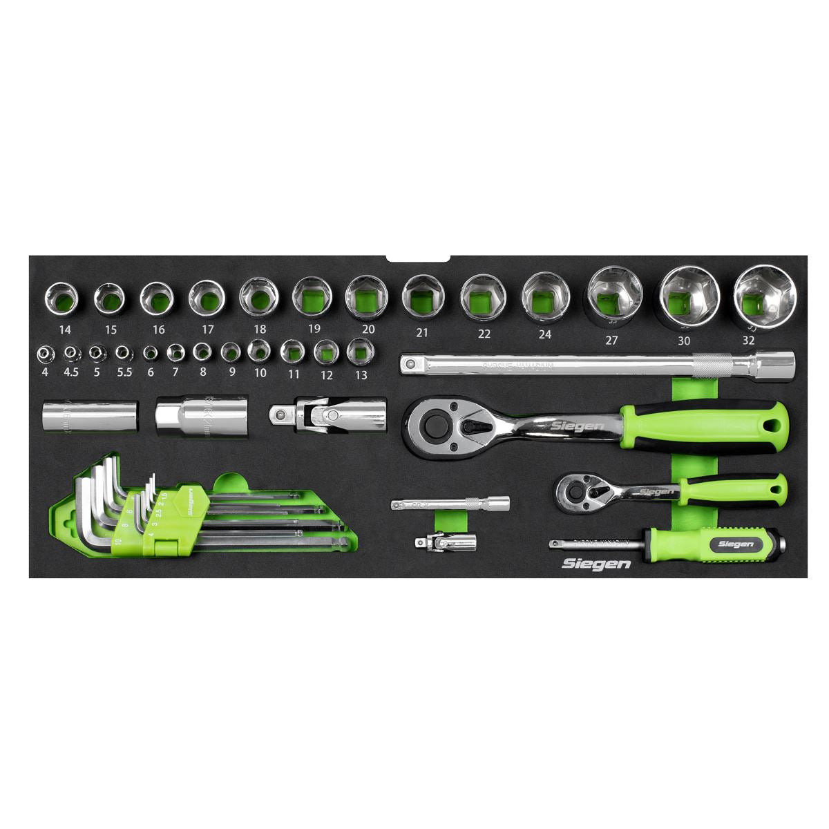 Siegen S01055 Portable Tool Chest 2 Drawer with 90pc Tool Kit Siegen