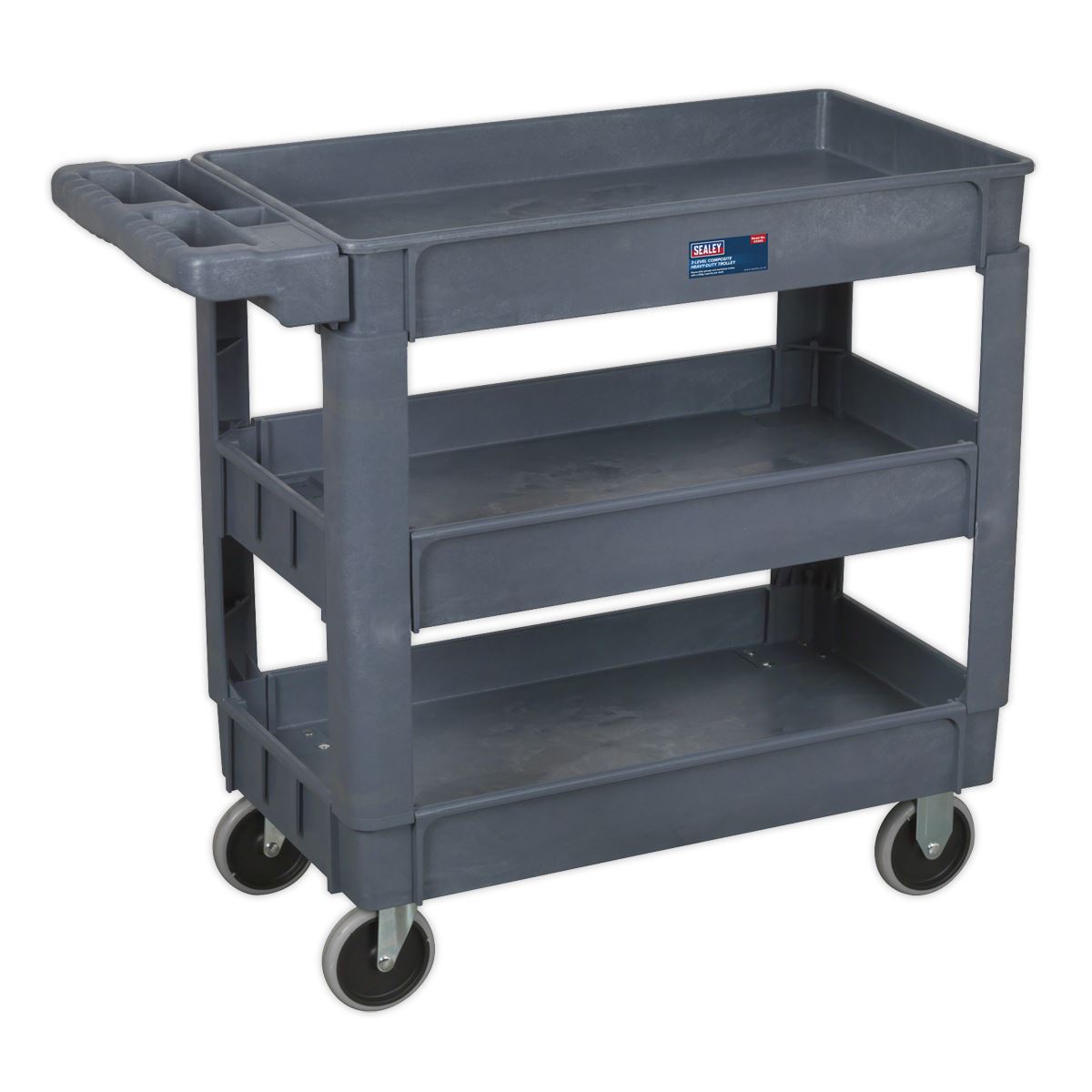 Sealey CX203 Trolley 3-Level Composite Heavy-Duty Sealey