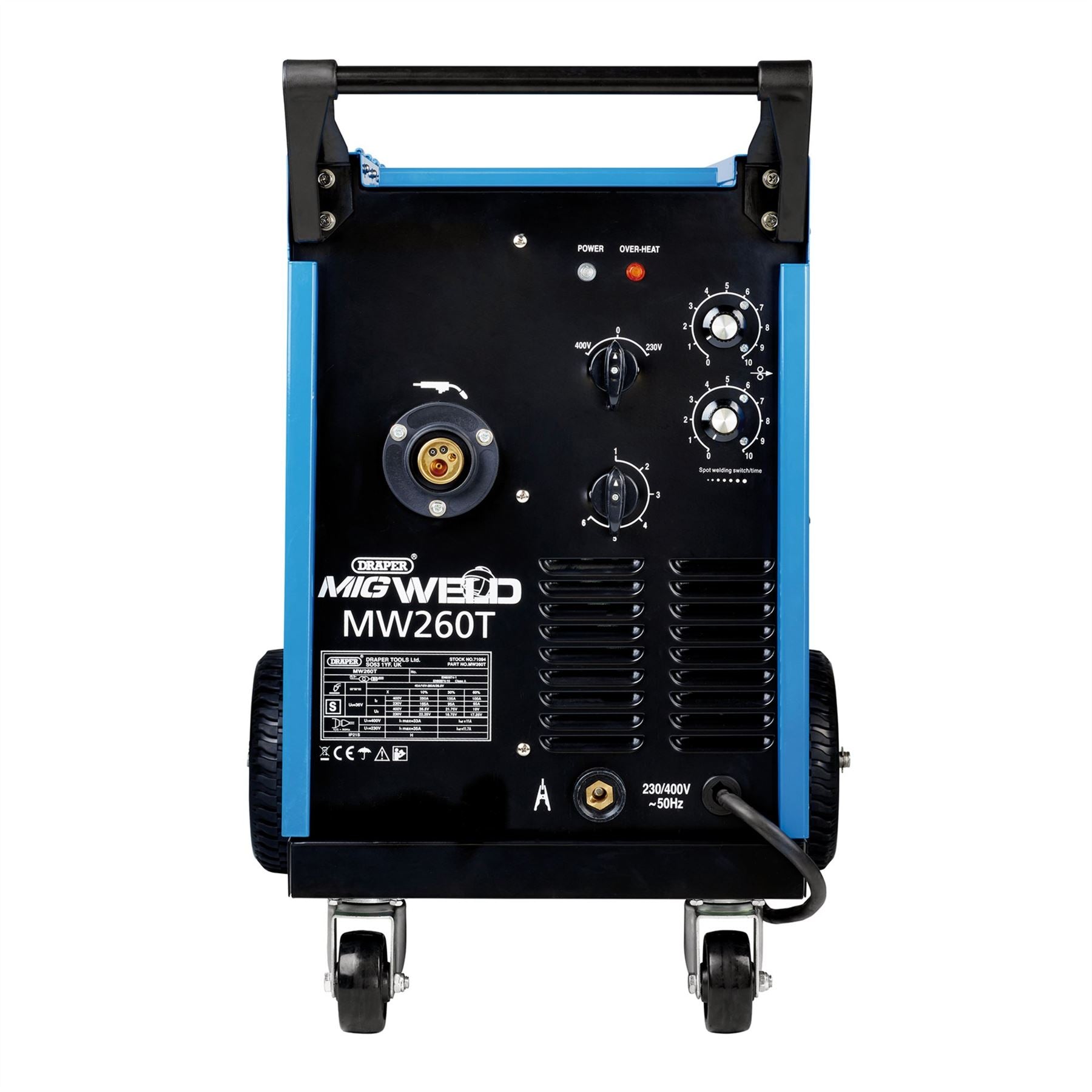 Draper 71094 Gas/Gasless MIG Welder 250A Draper