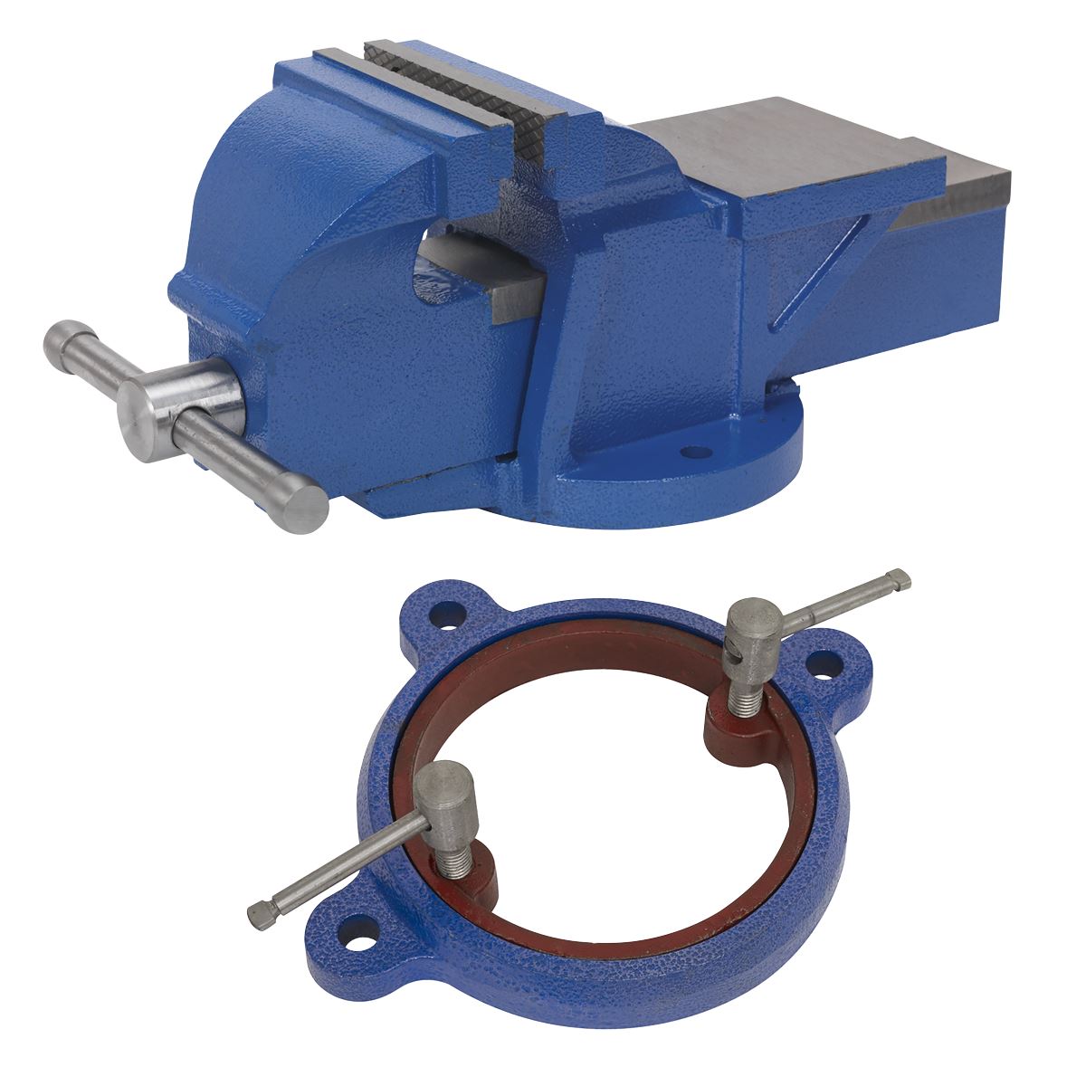 Sealey CVXTB125COMBO Heavy-Duty Professional Vice with Swivel Base 125mm Sealey