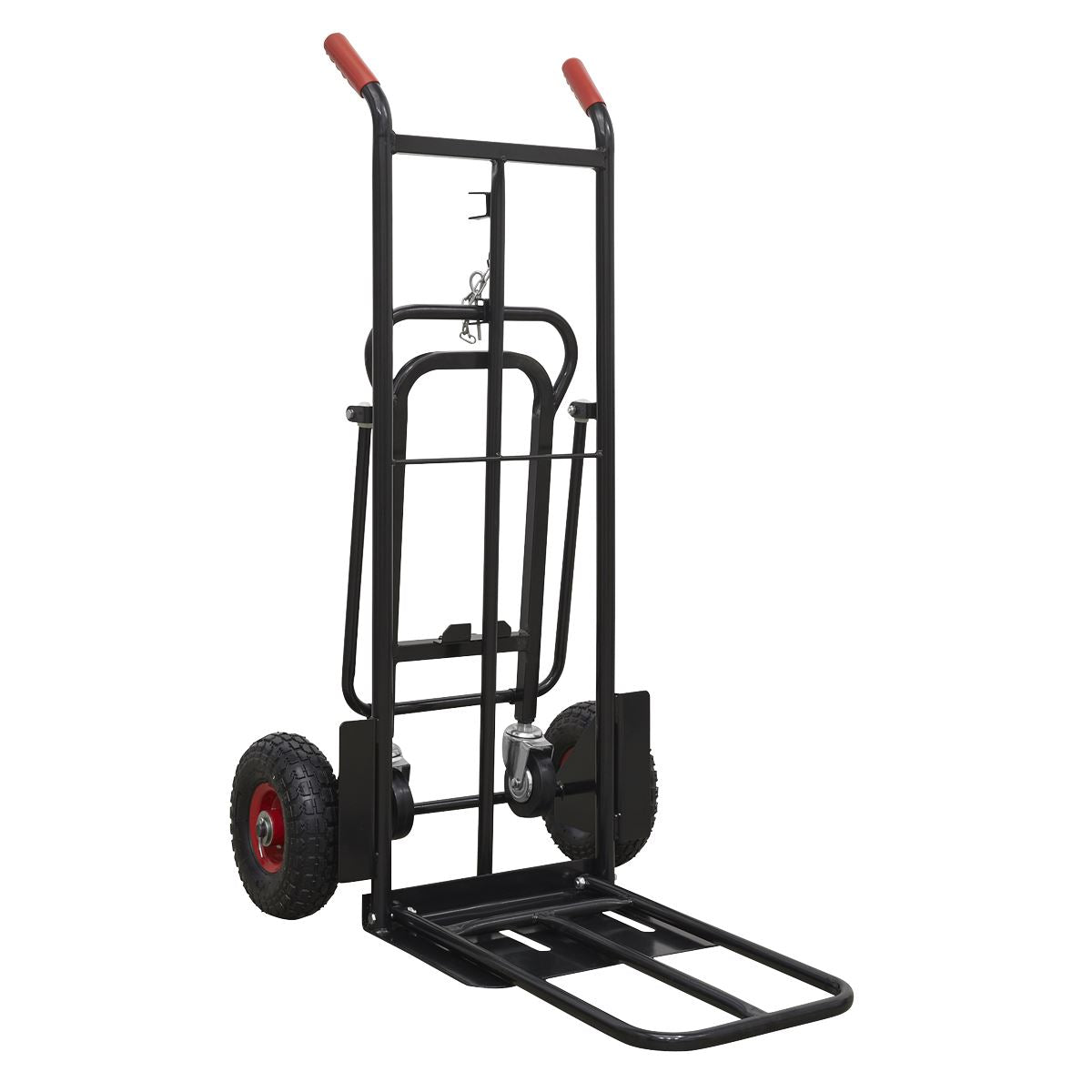 Sealey CST989HD Heavy-Duty 3-in-1 Sack Truck with PU Tyres 300kg Capacity Sealey
