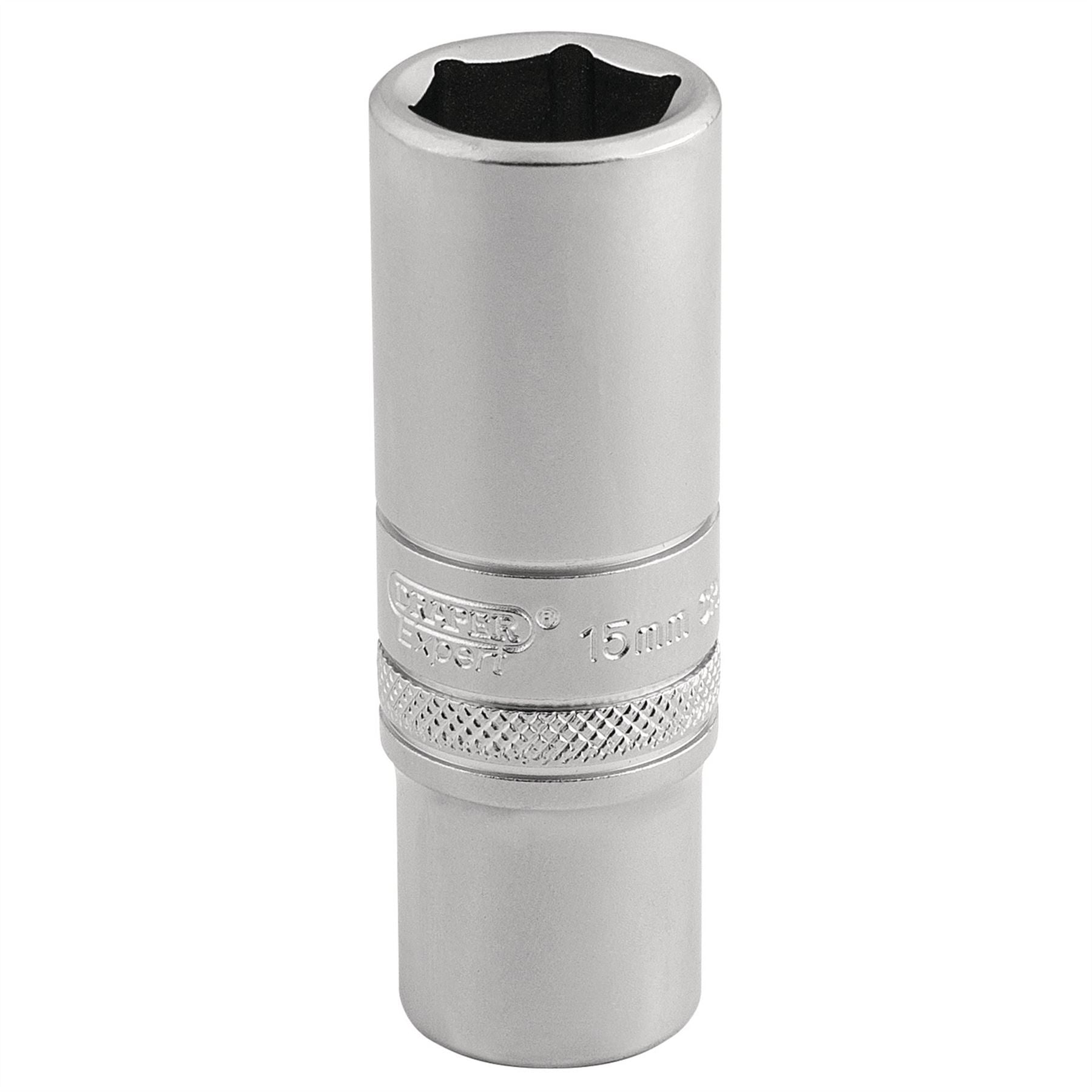 Draper 16583 6 Point Metric Deep Socket 3/8" Sq. Dr. 15mm Draper