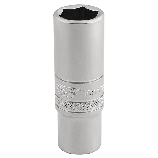 Draper 16583 6 Point Metric Deep Socket 3/8" Sq. Dr. 15mm Draper