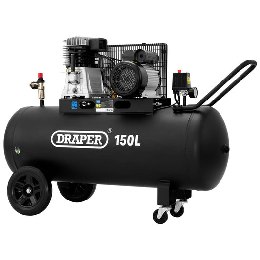 Draper 55305 150L Belt-Driven Air Compressor 2.2kW/3hp Draper