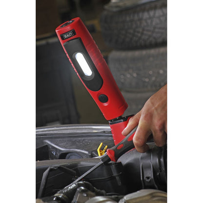 Sealey LED3602R Rechargeable 360° Inspection Light 4W & 3W SMD LED Red Lithium-ion Sealey