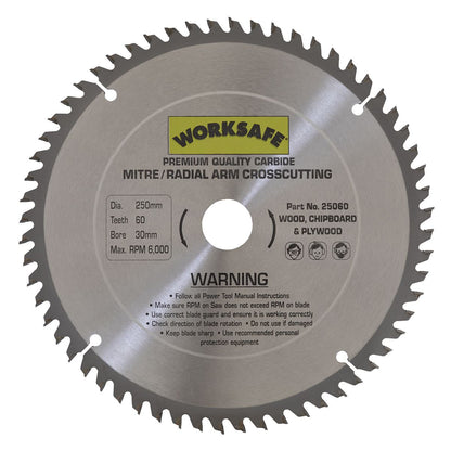 Sealey 25060 TCT Saw Blade Ø250 x 30mm - 60tpu Sealey