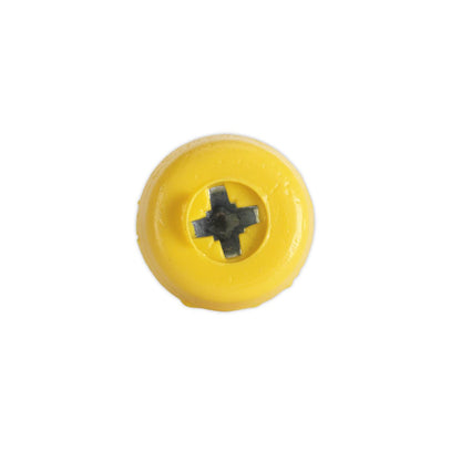 Sealey PTNP6 Numberplate Screw Plastic Enclosed Head 4.8 x 24mm Yellow Pack of 50 Sealey