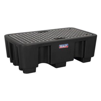 Sealey DRP17 2 Drum Polyethylene Barrel Bund Spill Pallet 1300 x 750 x 440mm Sealey