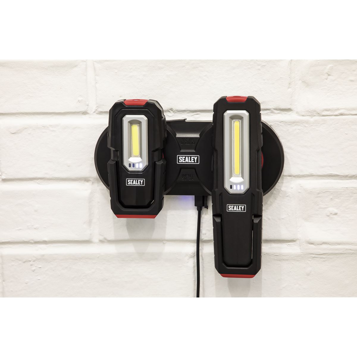 Sealey LEDWCBCOMBO4 Inspection Light 3W & 5W COB LED & Double Wireless Charge Base Sealey