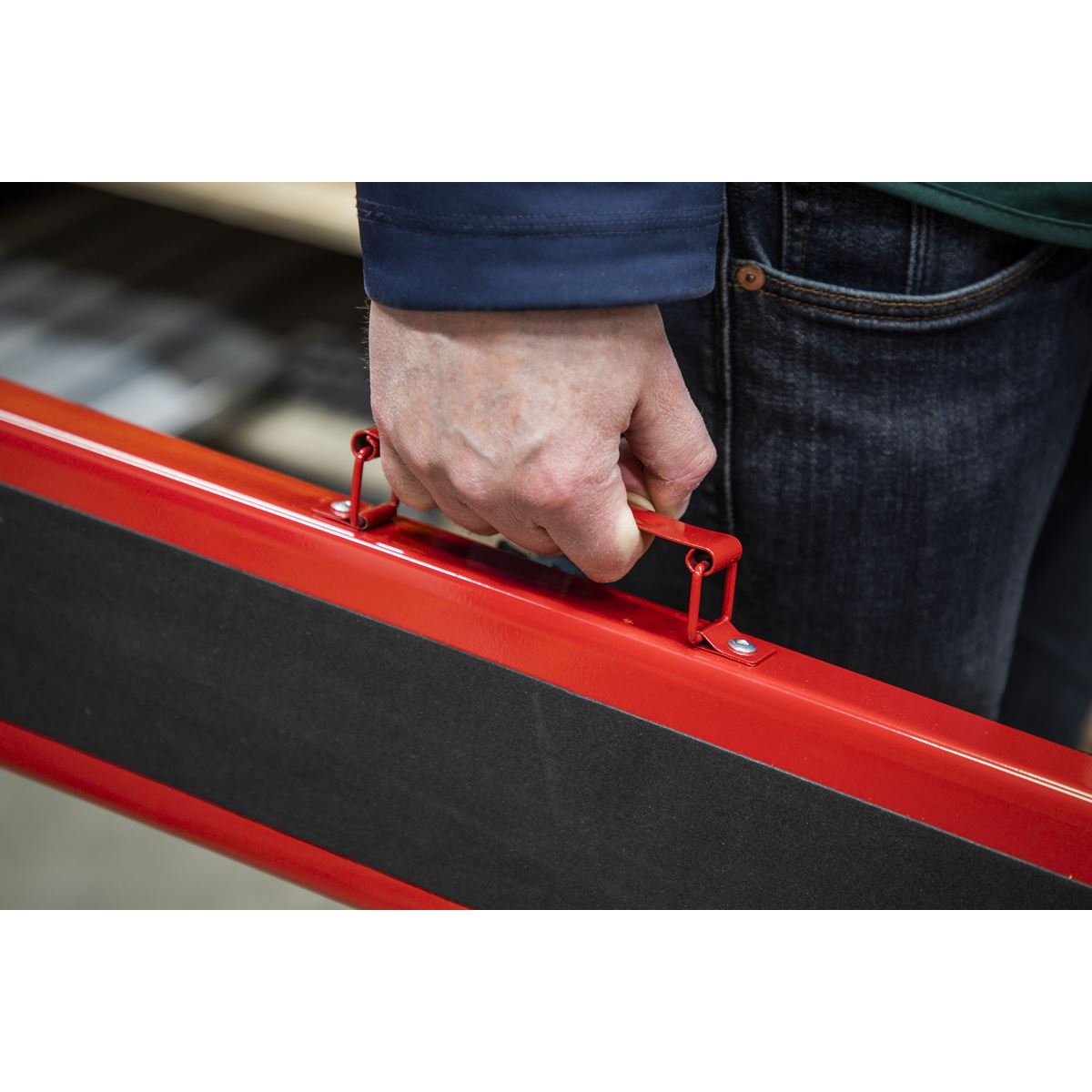 Sealey FTAL1 Fold Down Trestle with Adjustable Legs 150kg Capacity Sealey