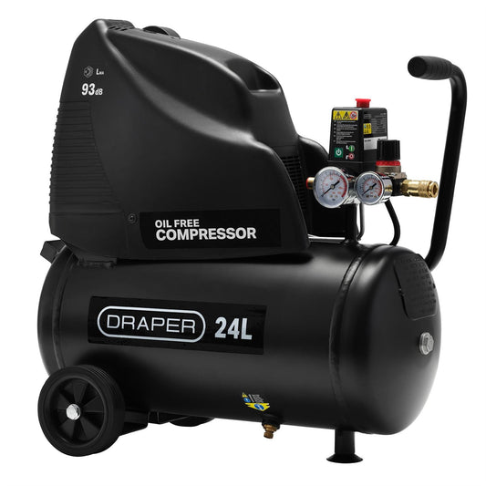 Draper 24978 24L Oil-Free Direct Drive Air Compressor 1.1kW/1.5hp Draper