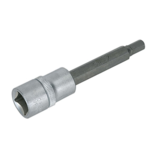 Sealey AK657 Hex Socket Bit 7mm Long 1/2"Sq Drive Sealey