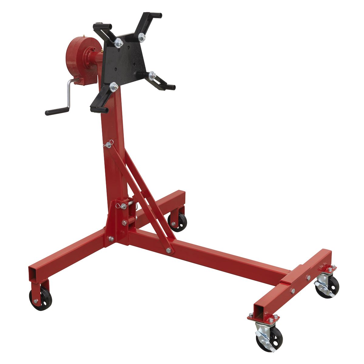 Sealey ES480D Folding 360º Rotating Engine Stand with Geared Handle Drive 450kg Capacity Sealey