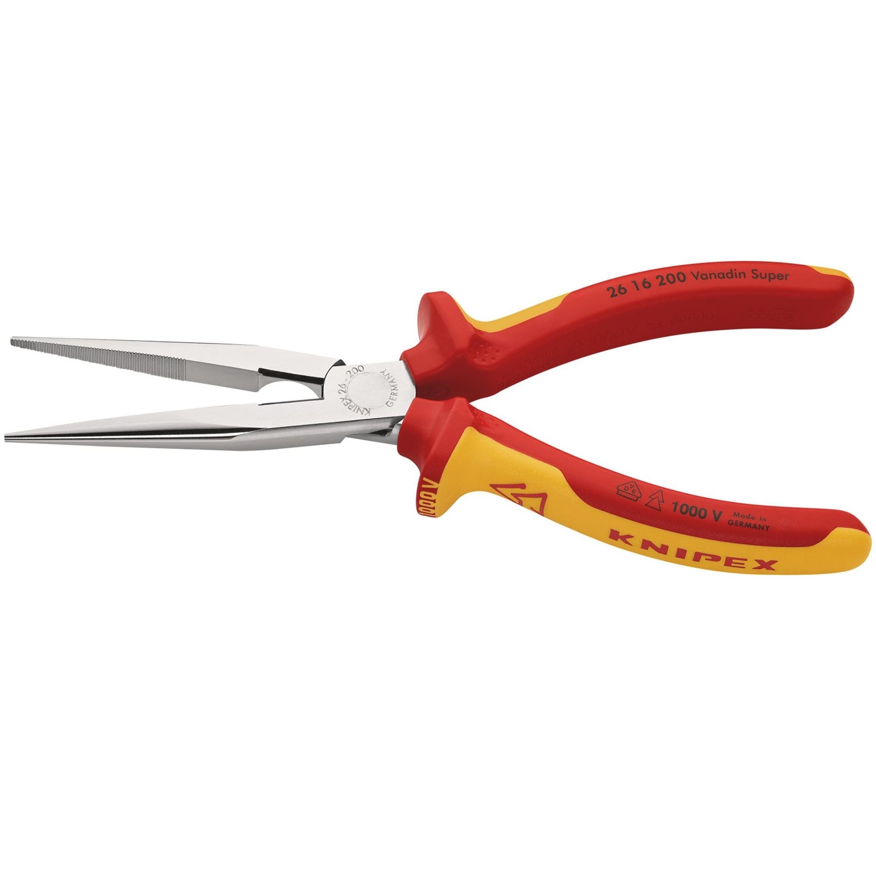 Knipex 81246 26 16 200 SBE VDE Snipe Nose Side Cutting Pliers 200mm Knipex